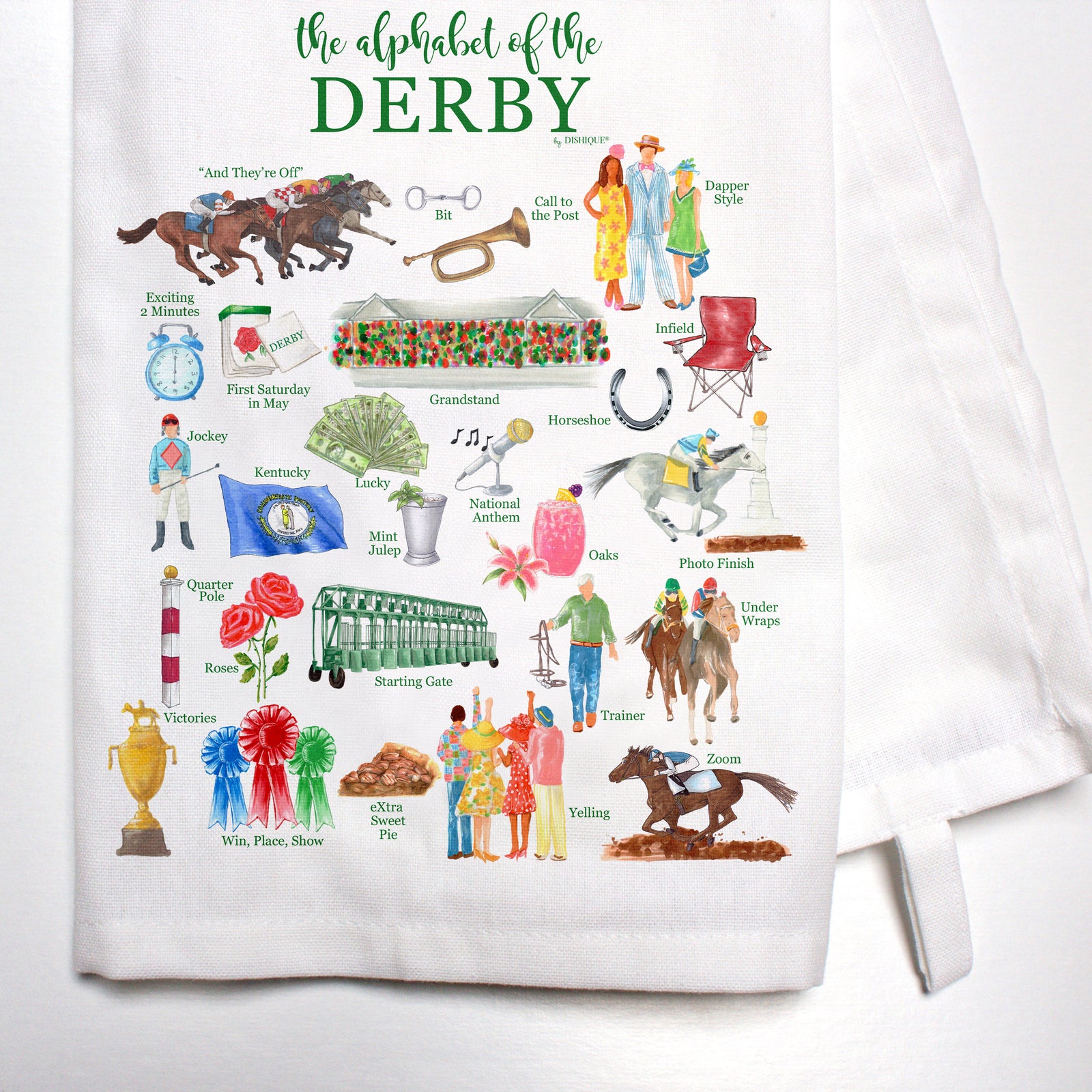Derby Alphabet Bar Towel