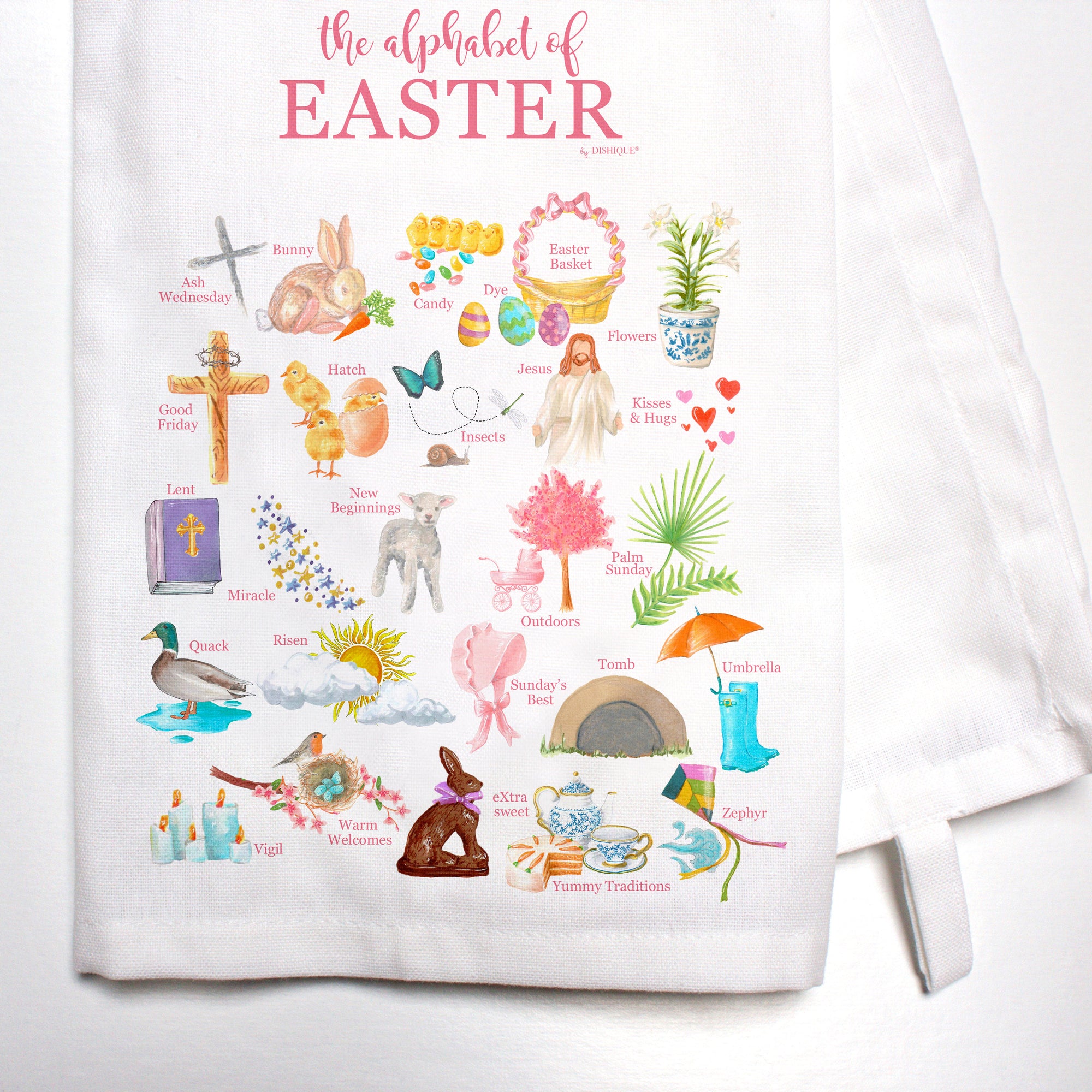 Easter Alphabet Bar Towel