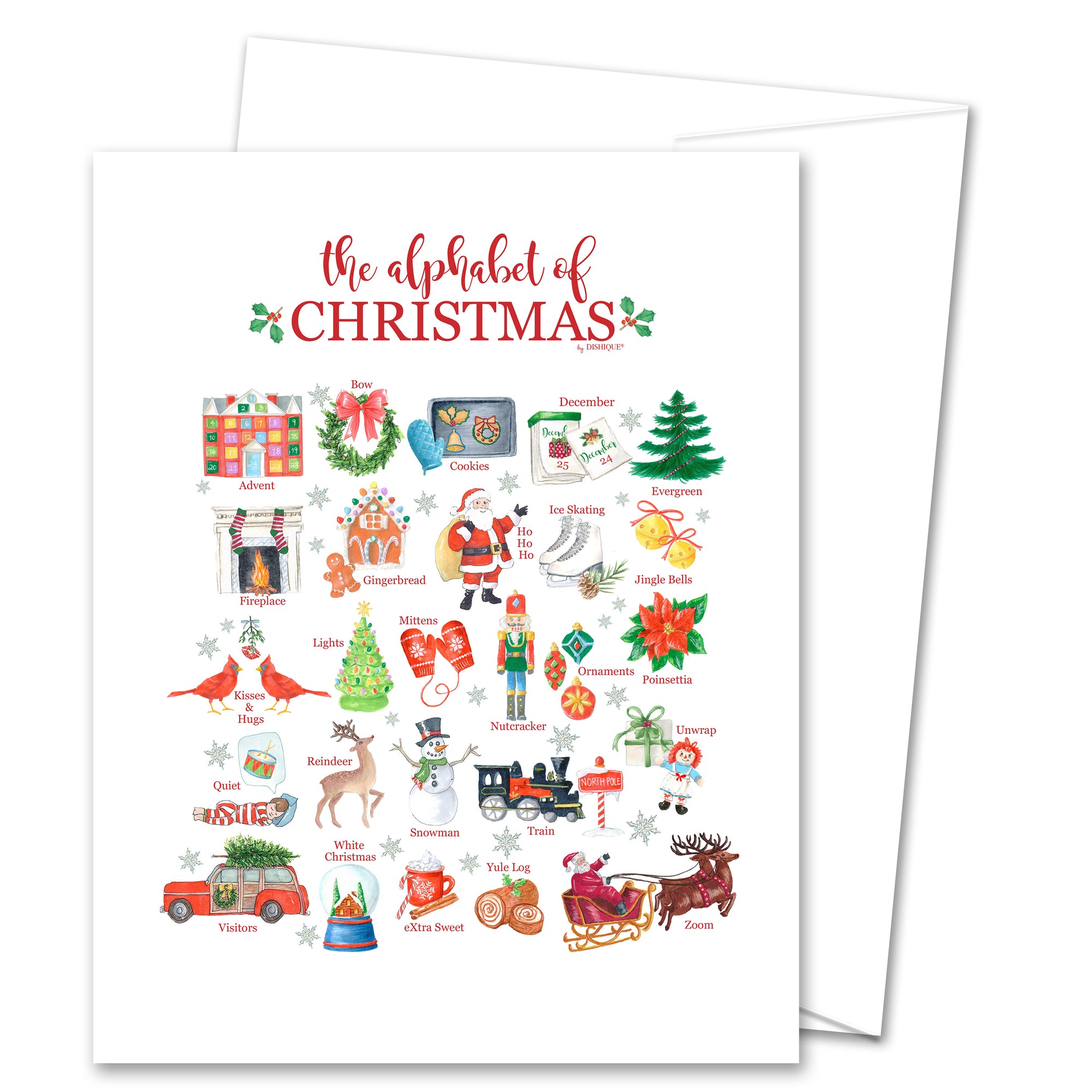 Christmas Alphabet Greeting Card (blank inside)
