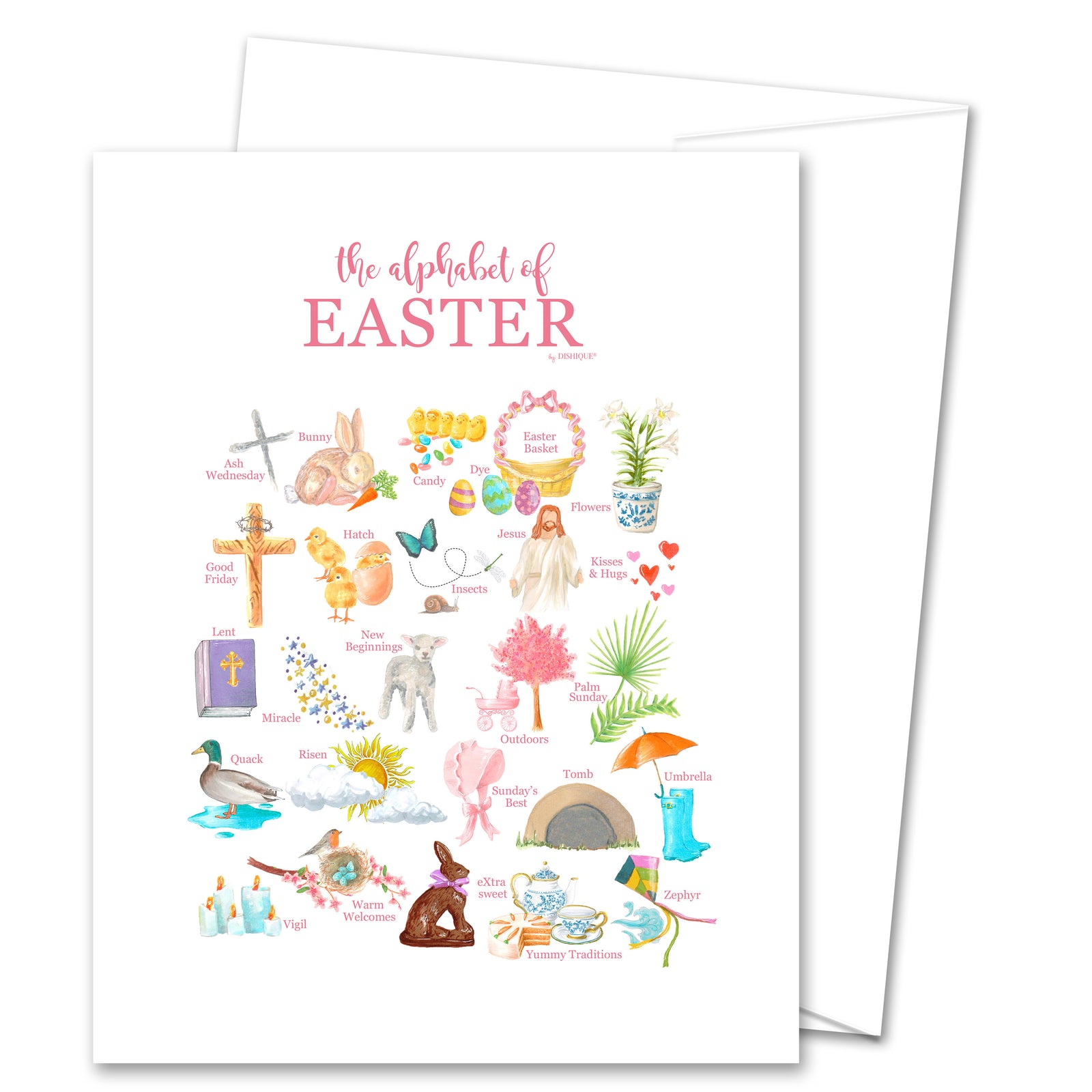 Easter Alphabet Greeting Card (blank inside)