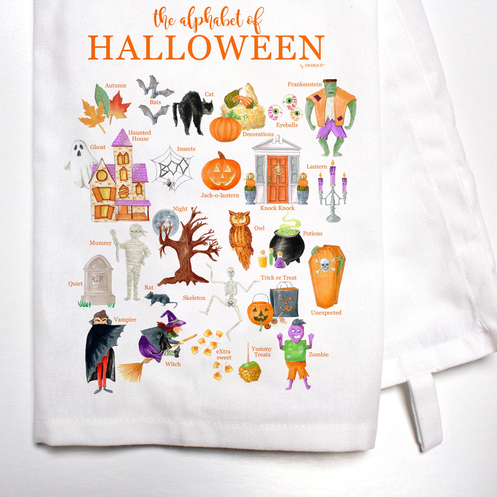 Halloween Alphabet Bar Towel