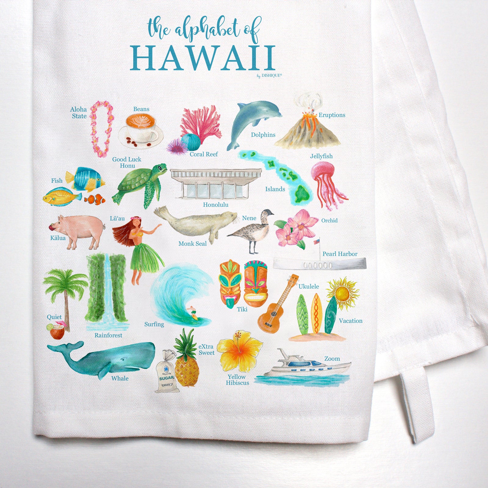 Hawaii Alphabet Bar Towel