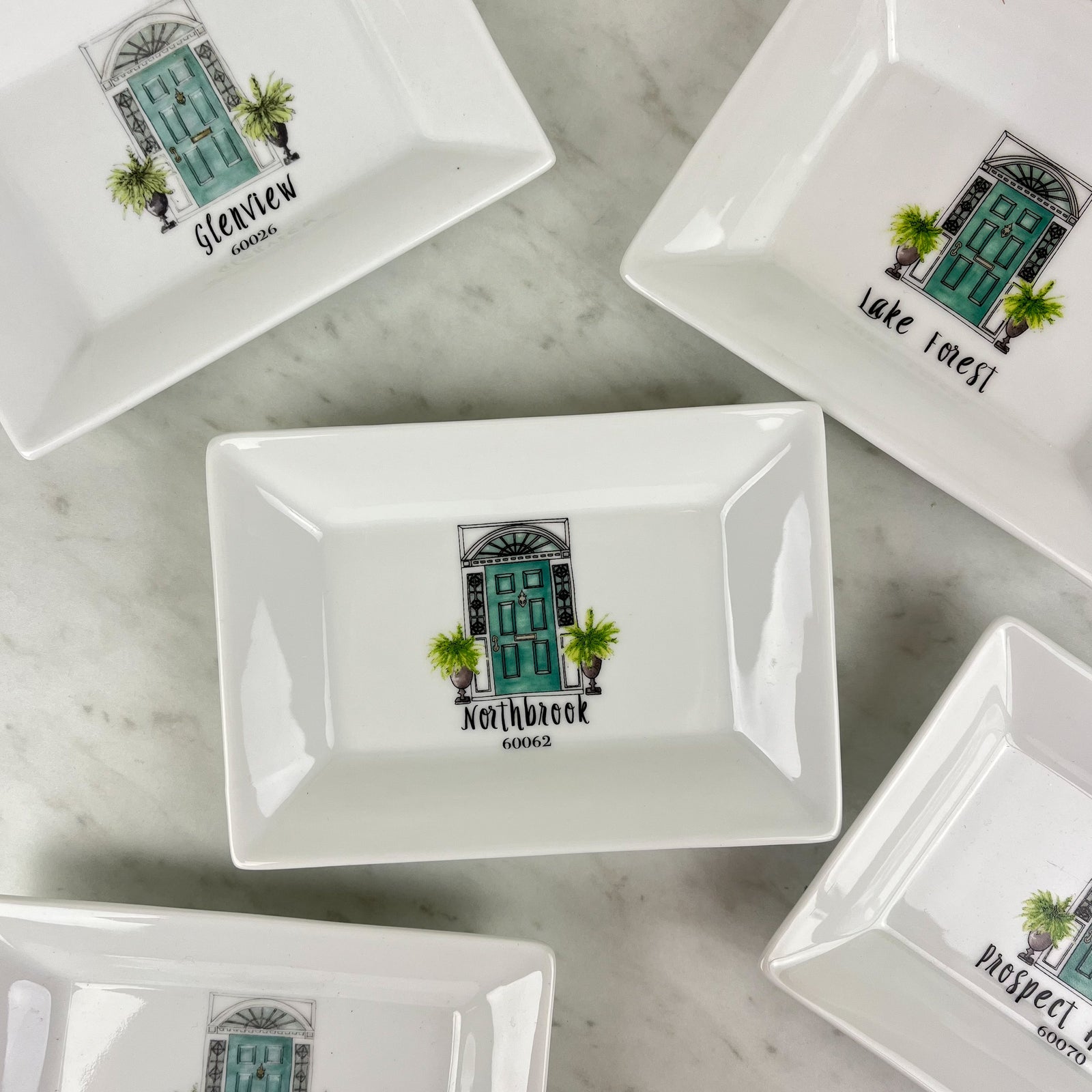 Front Door Mini Dish Various Chicago Suburbs - Discontinued Designs Limited Stock