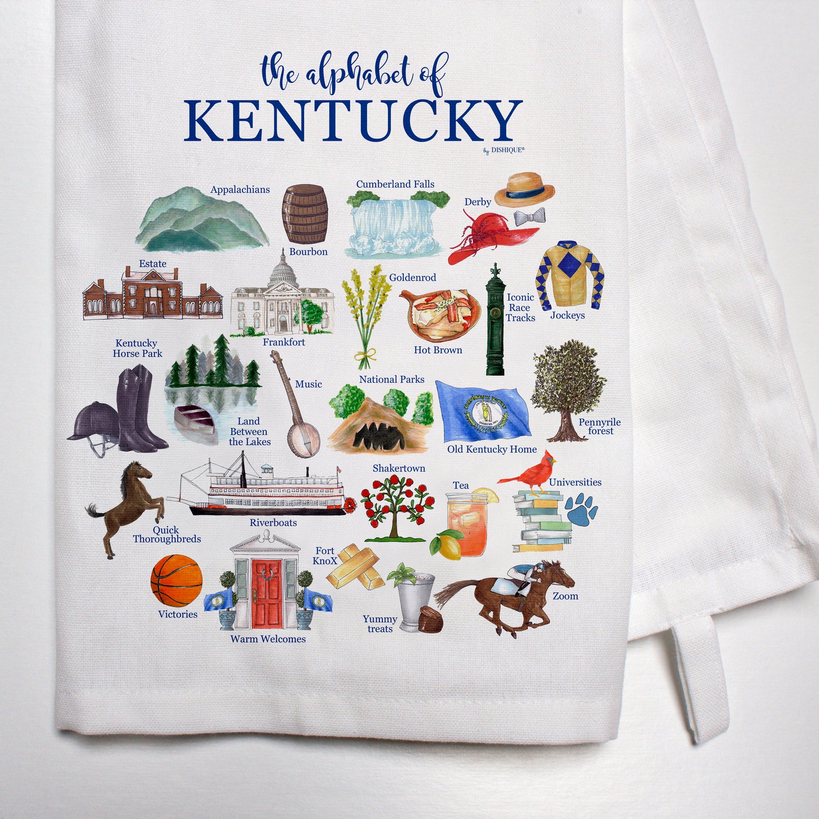 Kentucky Alphabet Bar Towel