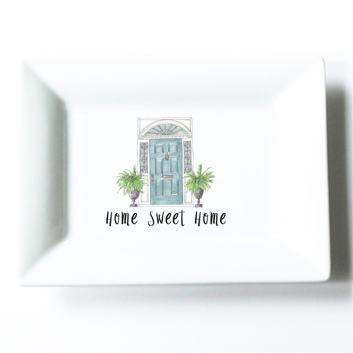 Home Sweet Home Blue Front Door Hospitality Dish