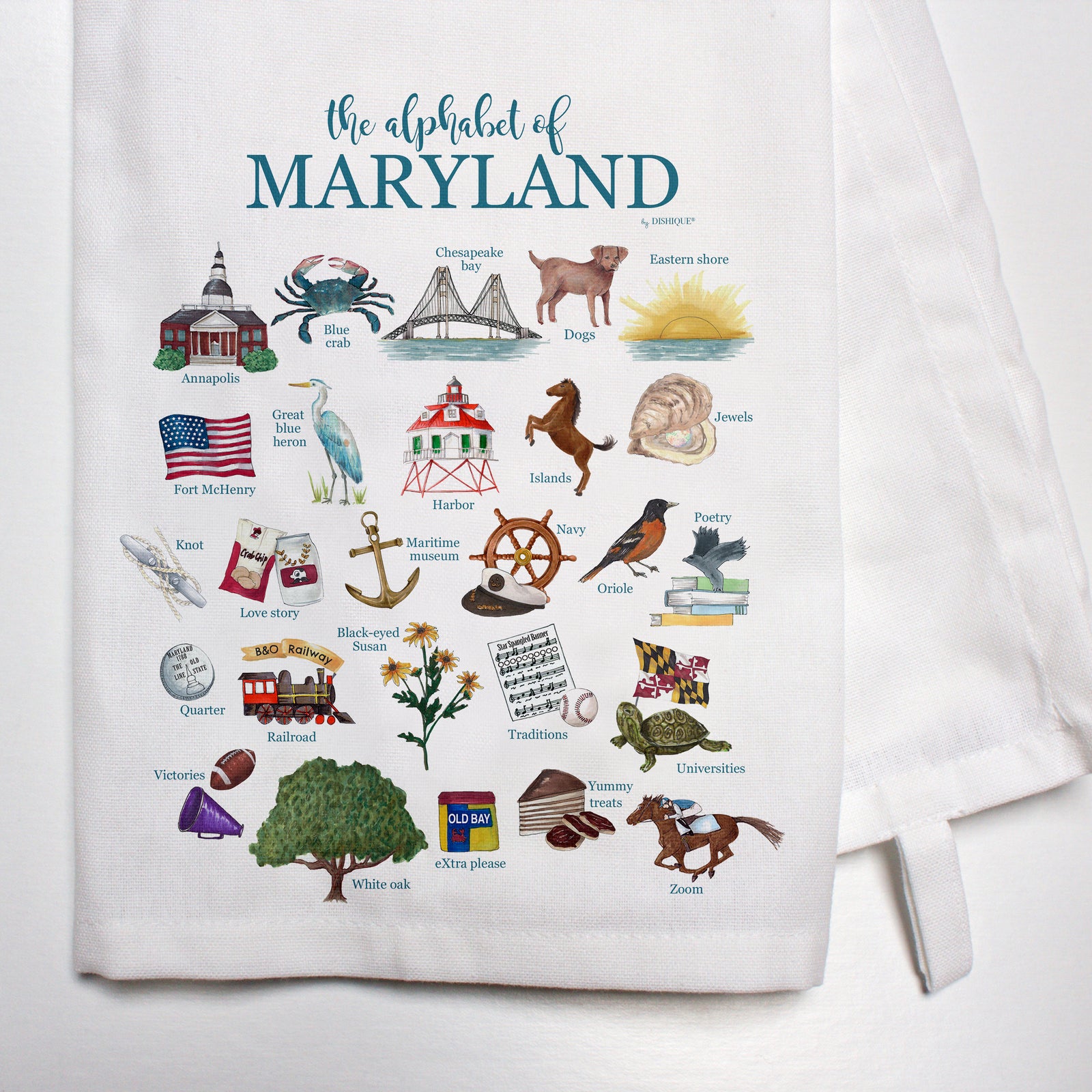 Maryland Alphabet Bar Towel