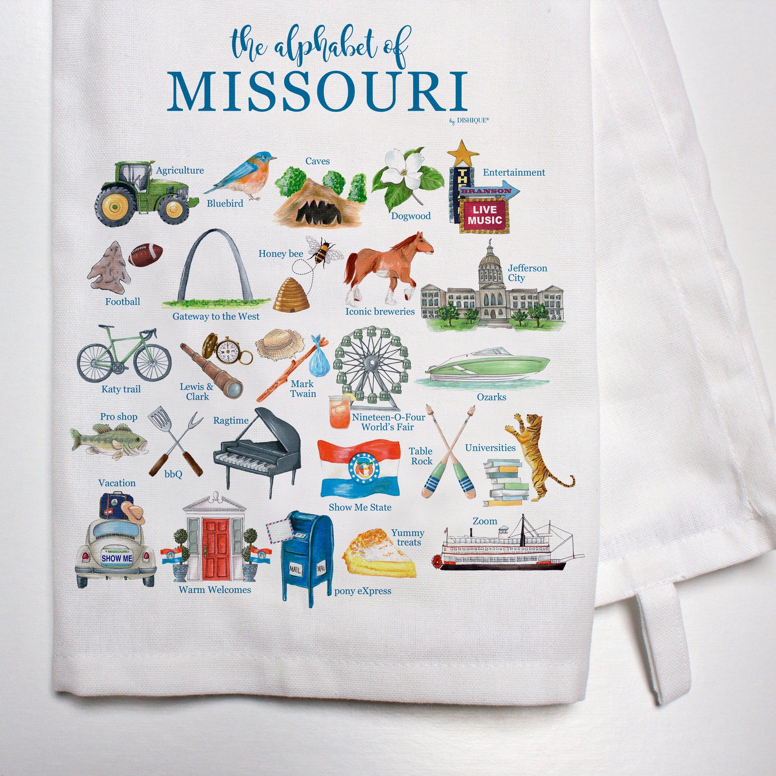 Missouri Alphabet Bar Towel