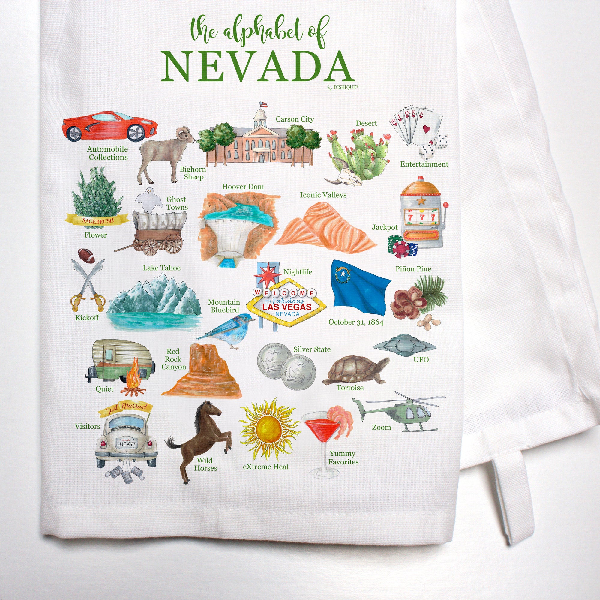 Nevada Alphabet Bar Towel