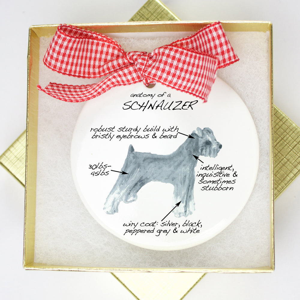 Schnauzer Ornament, Schnauzer Gifts for Women, Mini Schnauzer