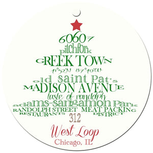 West Loop Chicago Holiday Ornament
