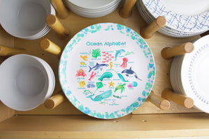 Ocean Alphabet 10" Plastic Plate
