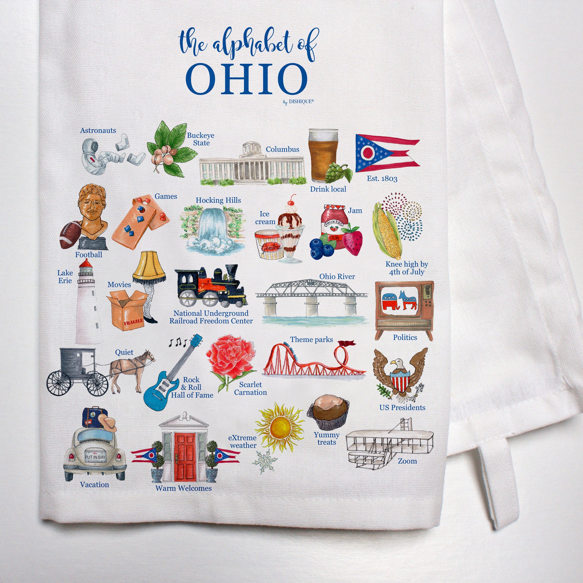 Ohio Alphabet Bar Towel