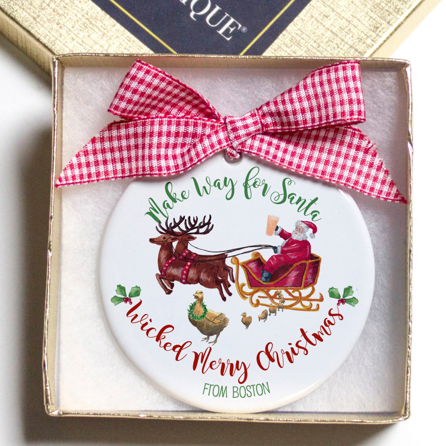 Boston Make Way for Santa Christmas Ornament