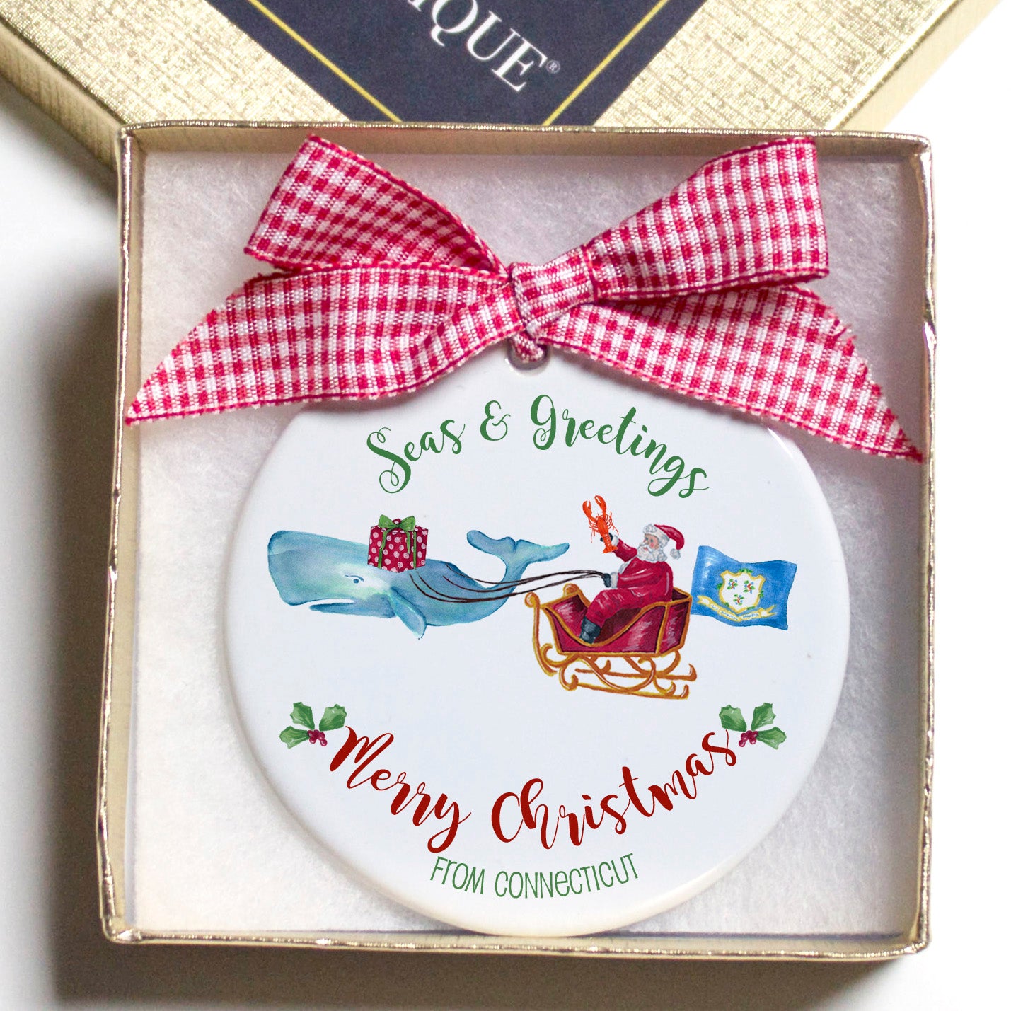 Connecticut Seas & Greetings Christmas Ornament