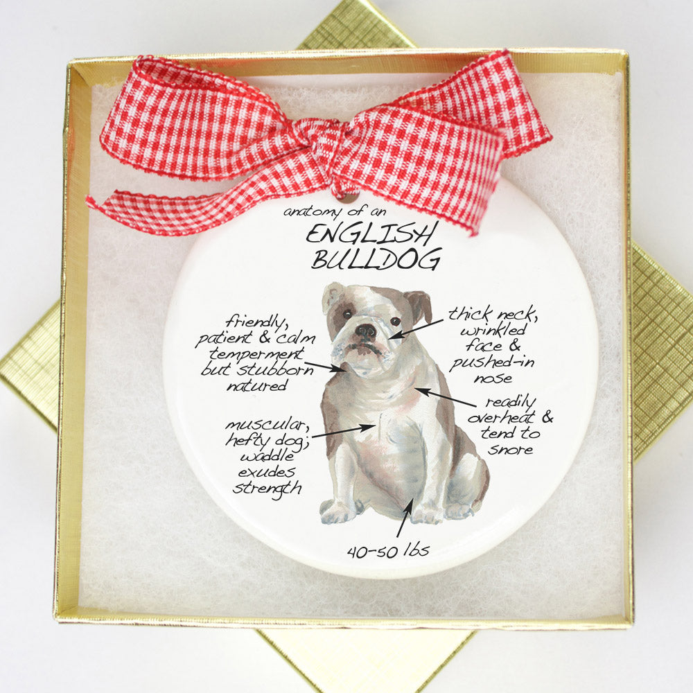 English Bulldog Holiday Ornament - Dog Breed Gifts