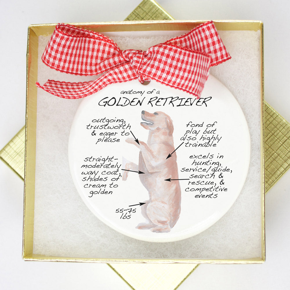Golden Retriever Holiday Ornament - Dog Breed Gifts