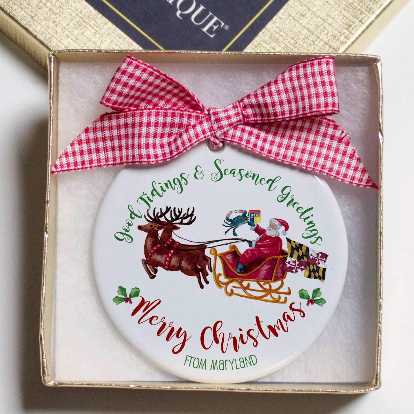 Maryland Good Tidings & Seasoned Greetings Christmas Ornament
