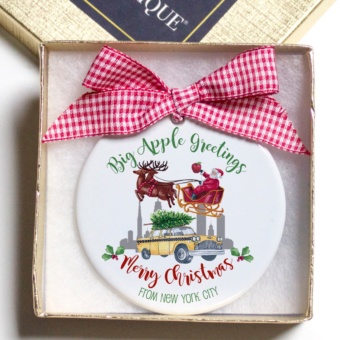 New York City Big Apple Greetings Christmas Ornament