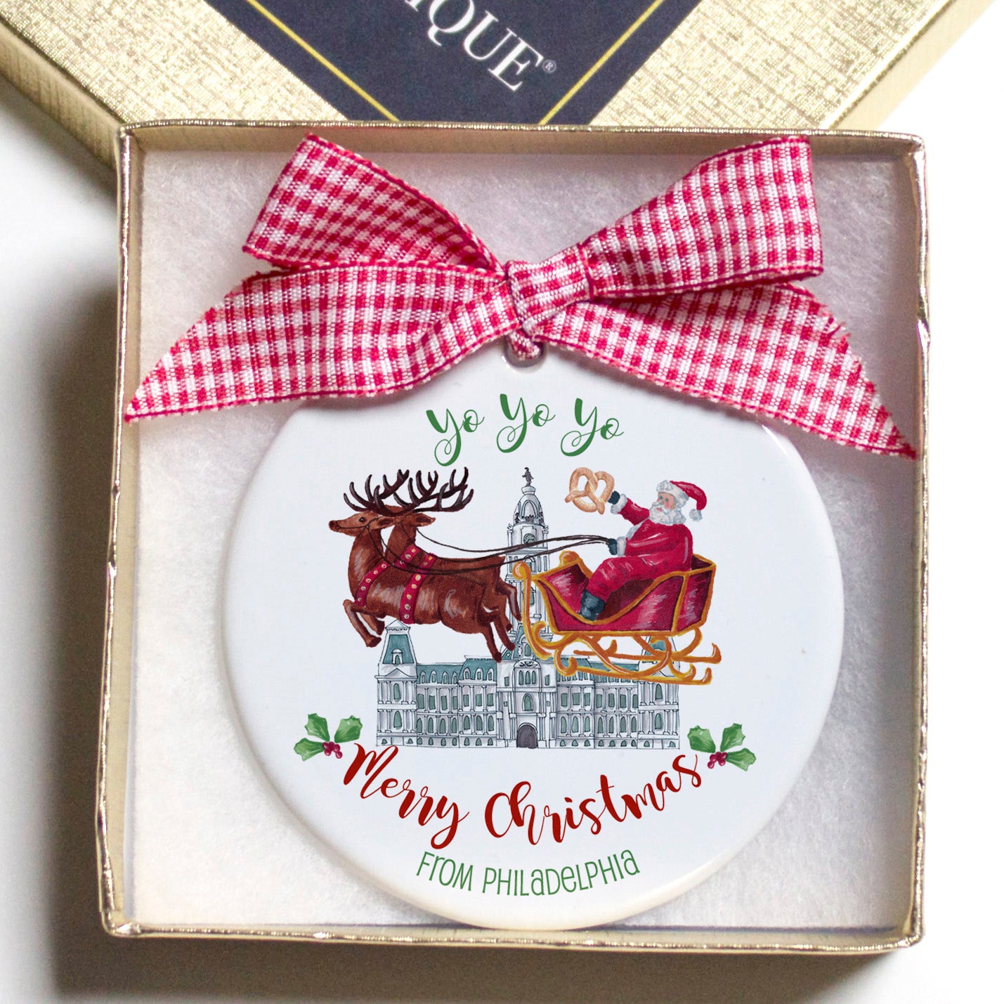 Philadelphia Yo Yo Yo Christmas Ornament