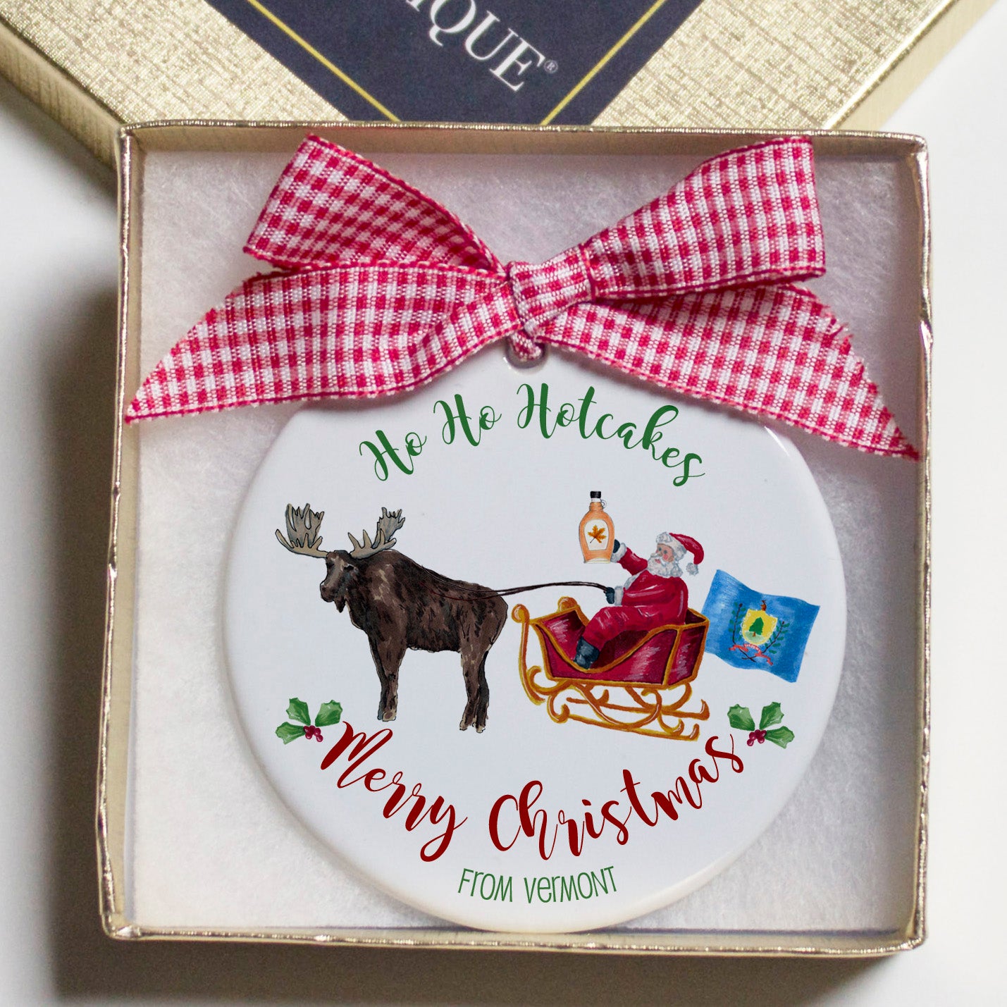 Vermont Ho Ho Hotcakes Christmas Ornament