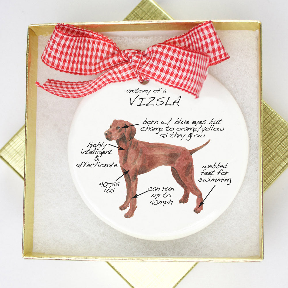 Vizsla Holiday Ornament - Dog Breed Gifts