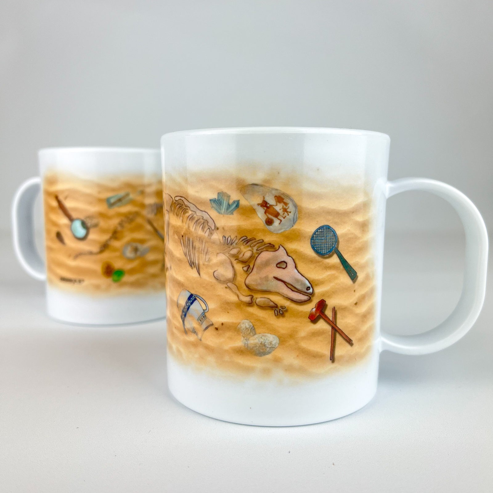 Prehistoric Archaeological Dig Site 11 oz. Plastic Mug