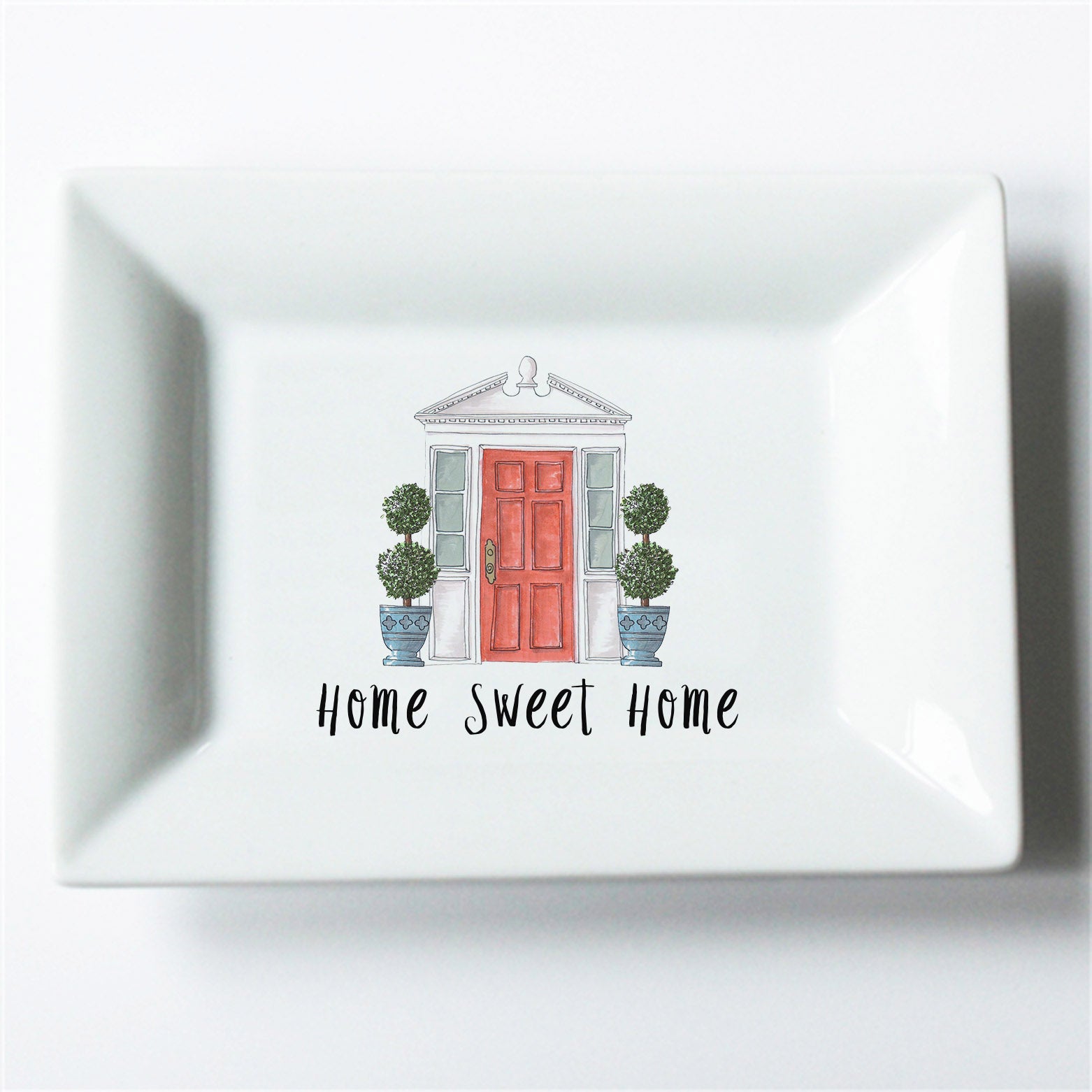 Home Sweet Home Red Front Door Hospitality Dish