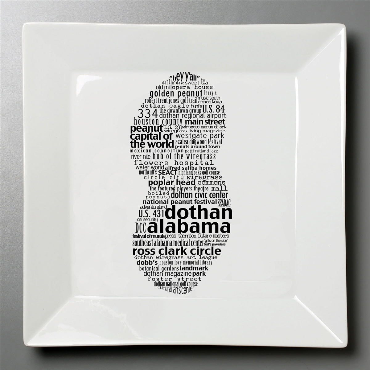 Dothan Peanut - Large Square Plate