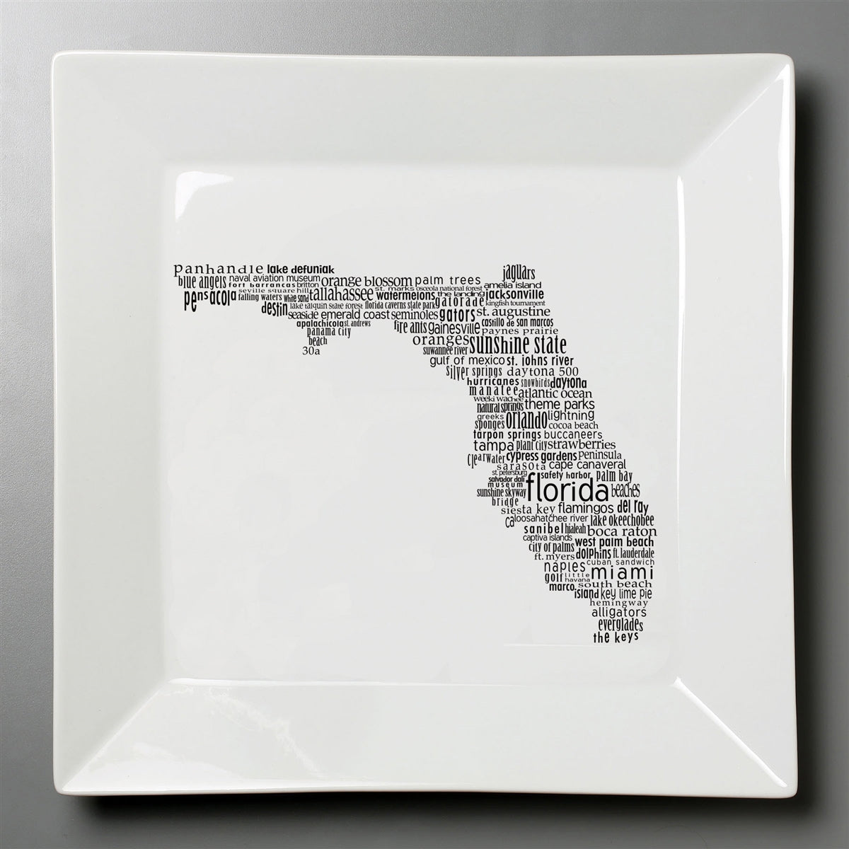 Florida Dish - Large Square Plate