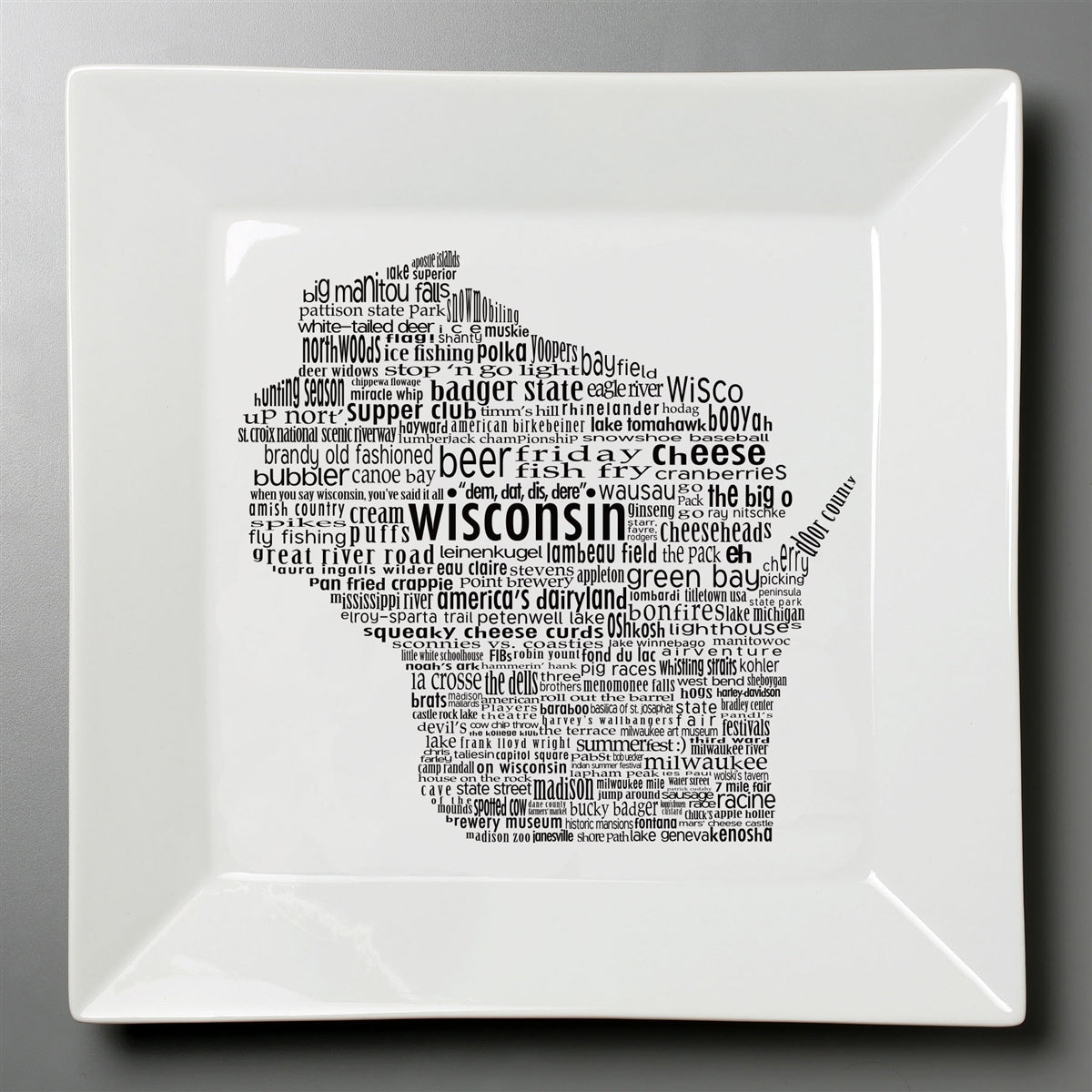 Wisconsin Dish - Large Square Platter