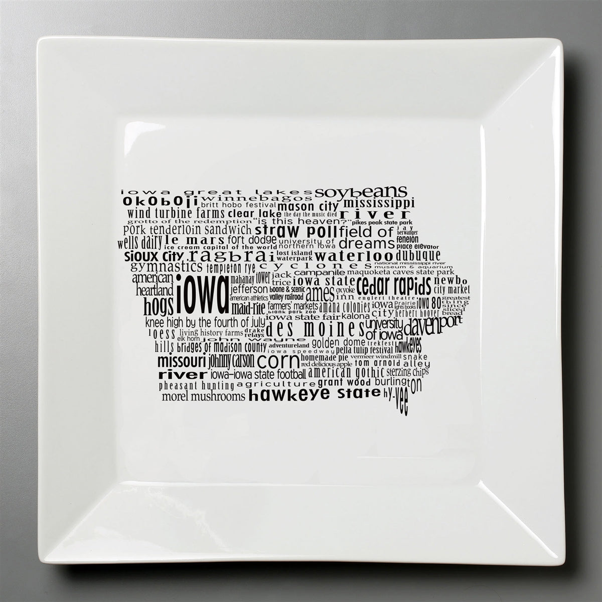 Iowa Dish - Small Square Plate