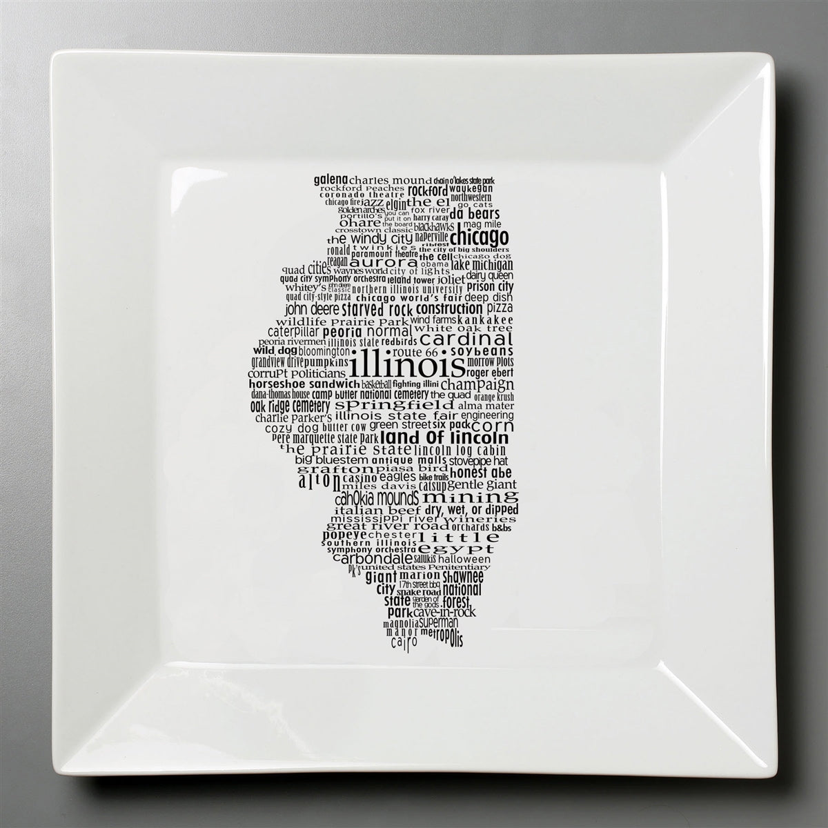 Illinois Dish - Small Square Plate