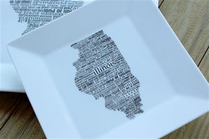 Illinois Dish - Small Square Plate