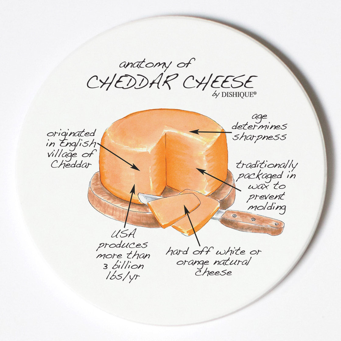 Individual Coasters - Food & Drinks - Cheddar Cheese