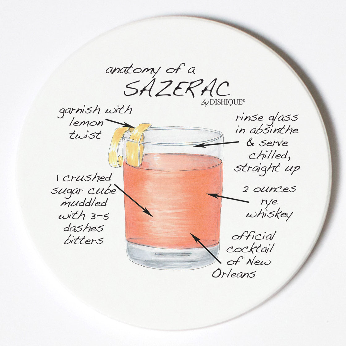 Individual Coasters - Food & Drinks - Sazerac