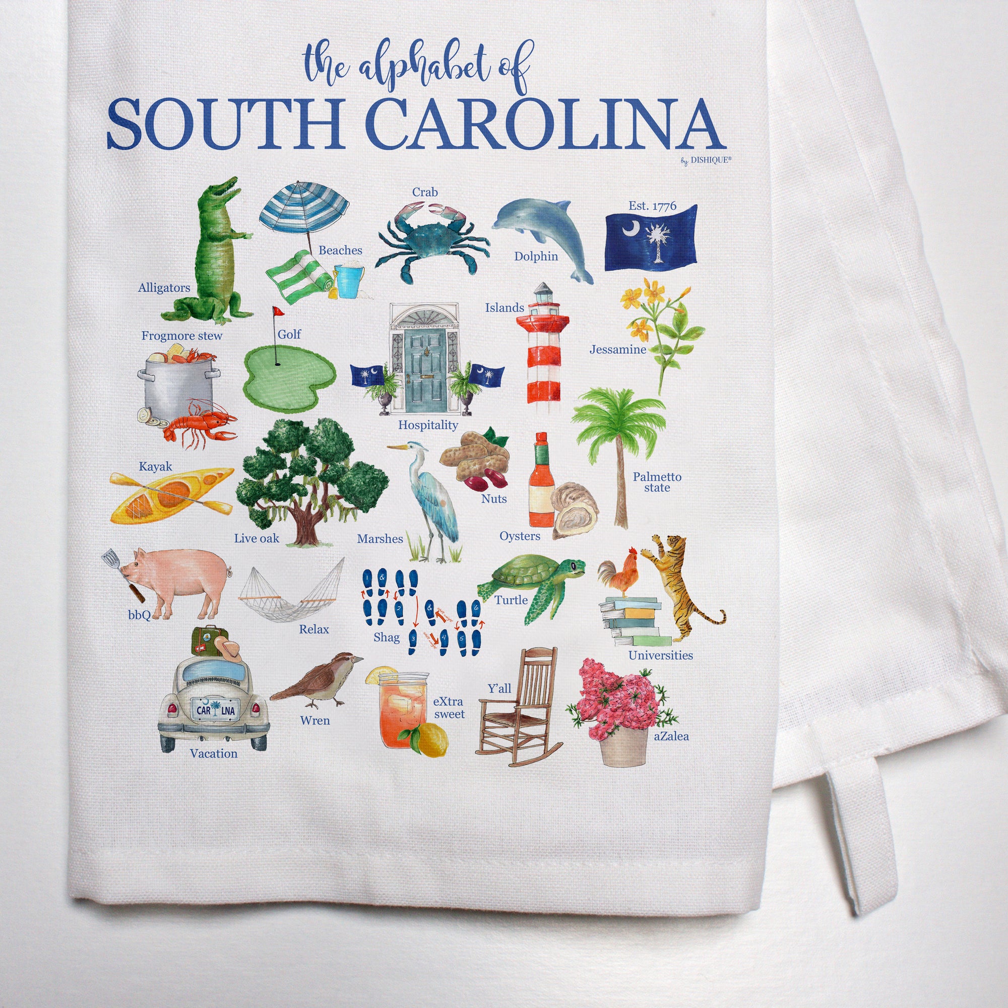 South Carolina Alphabet Bar Towel