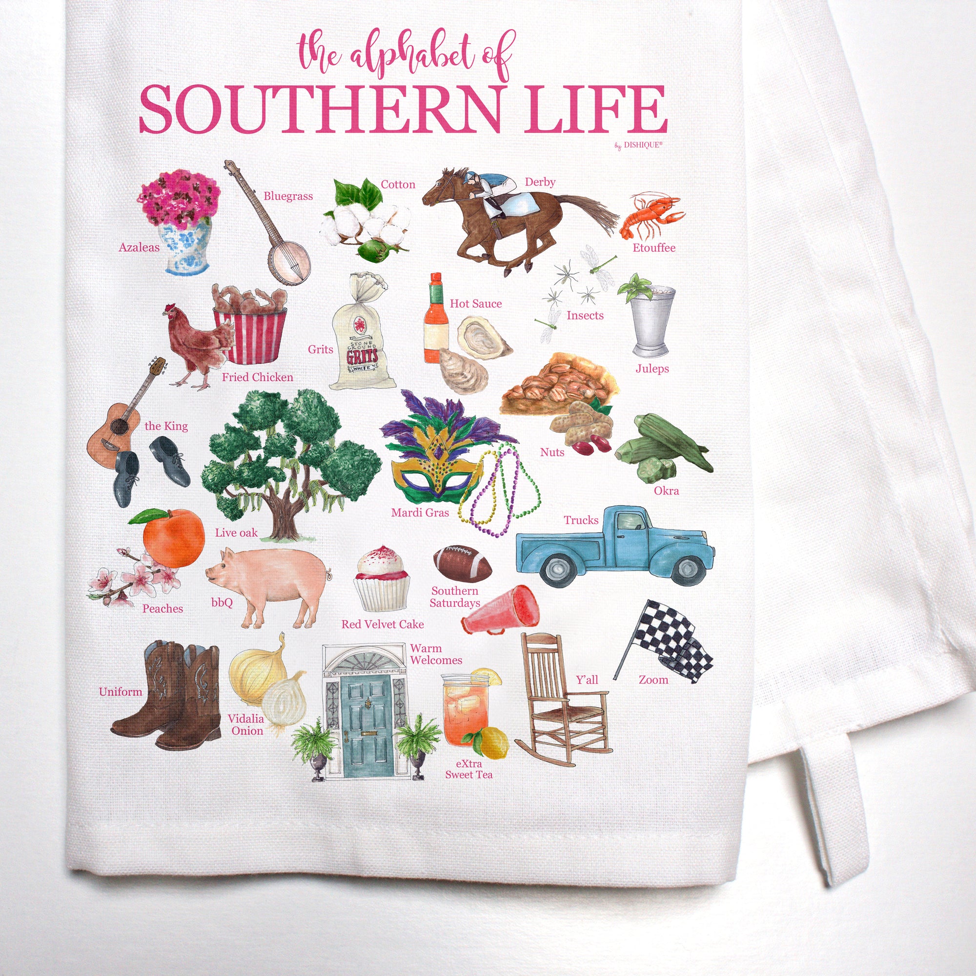 Southern Life Alphabet Bar Towel