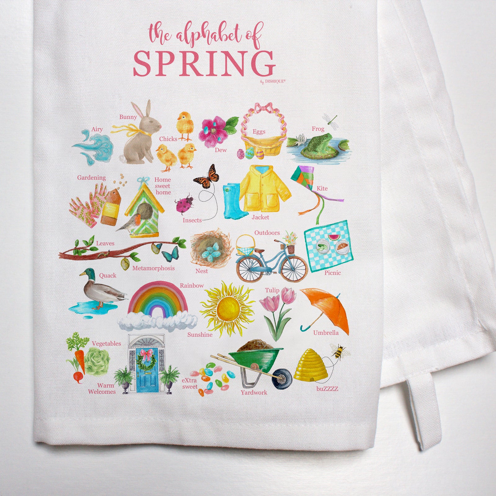 Spring Alphabet Bar Towel