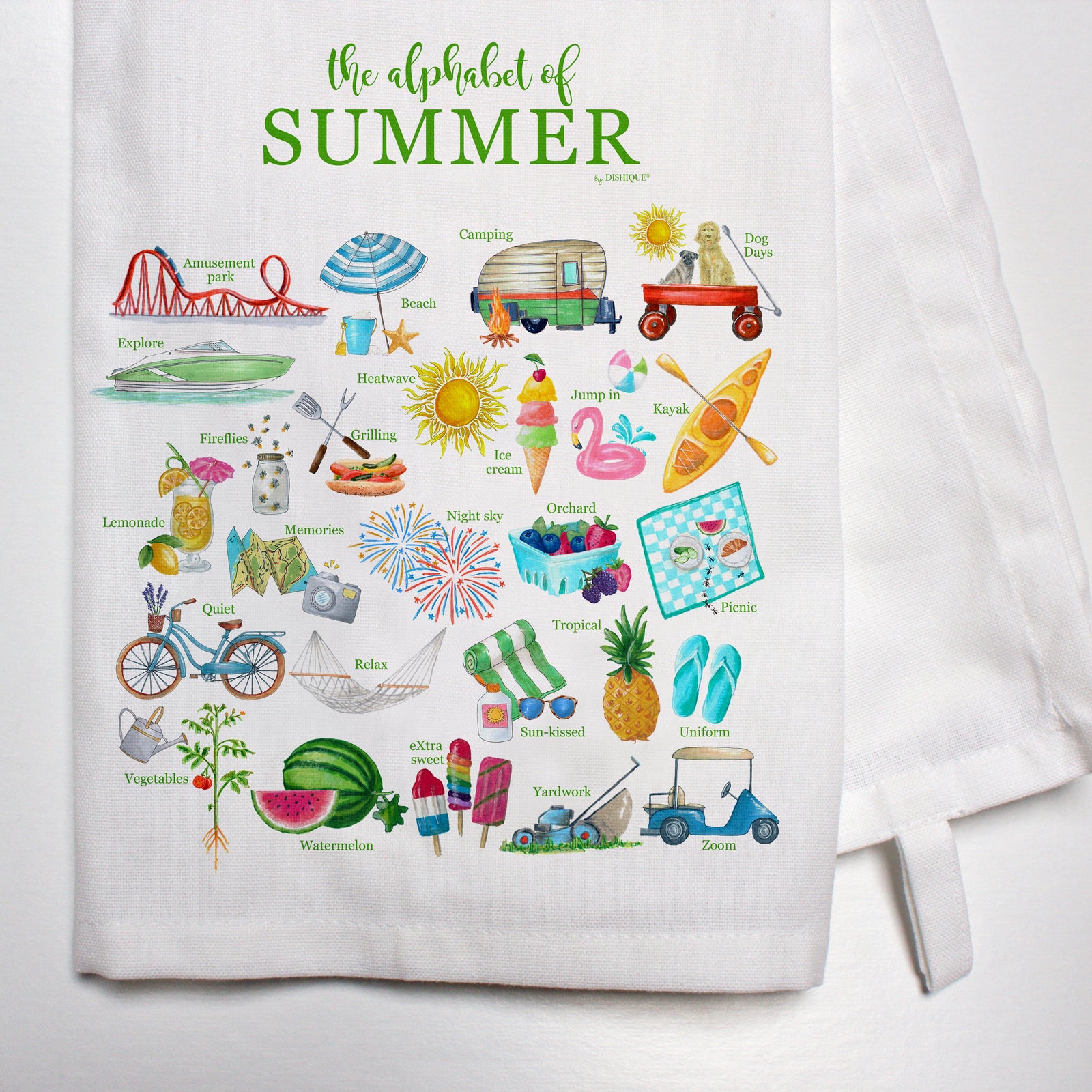 Summer Alphabet Bar Towel