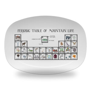 Mountain Life Periodic Table 14" ThermoSaf Polymer Platter
