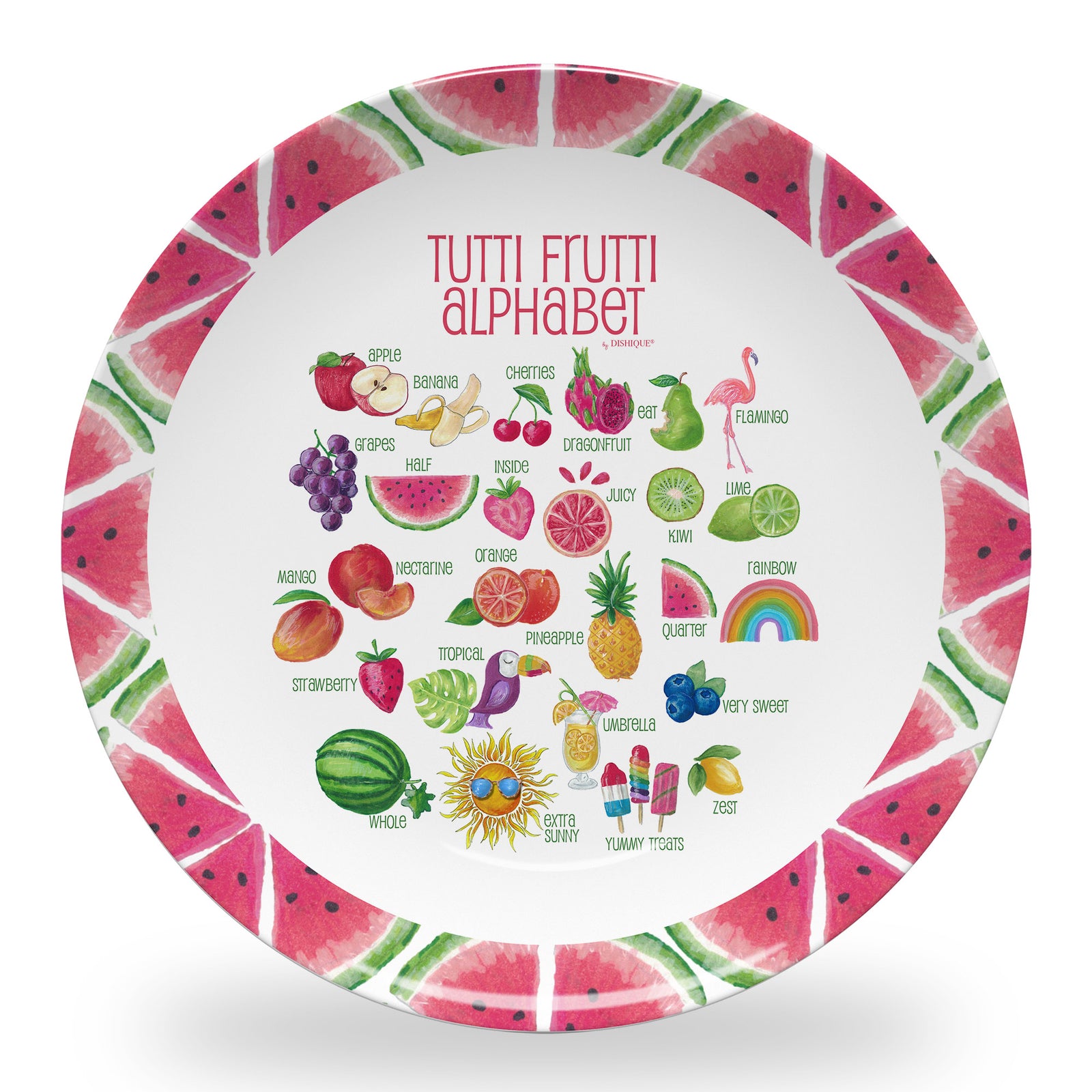 Tutti Frutti Alphabet 10" Plastic Plate
