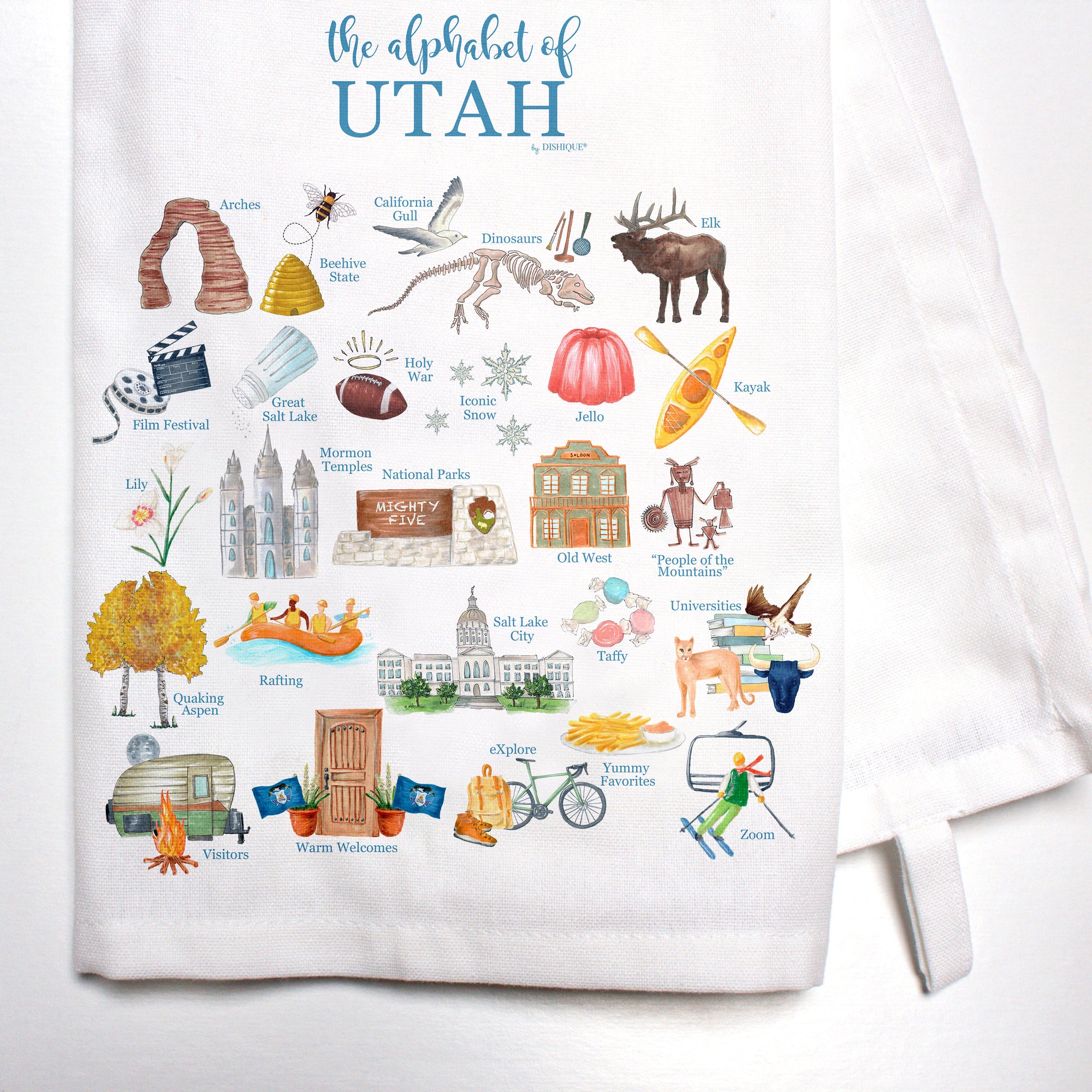 Utah Alphabet Bar Towel