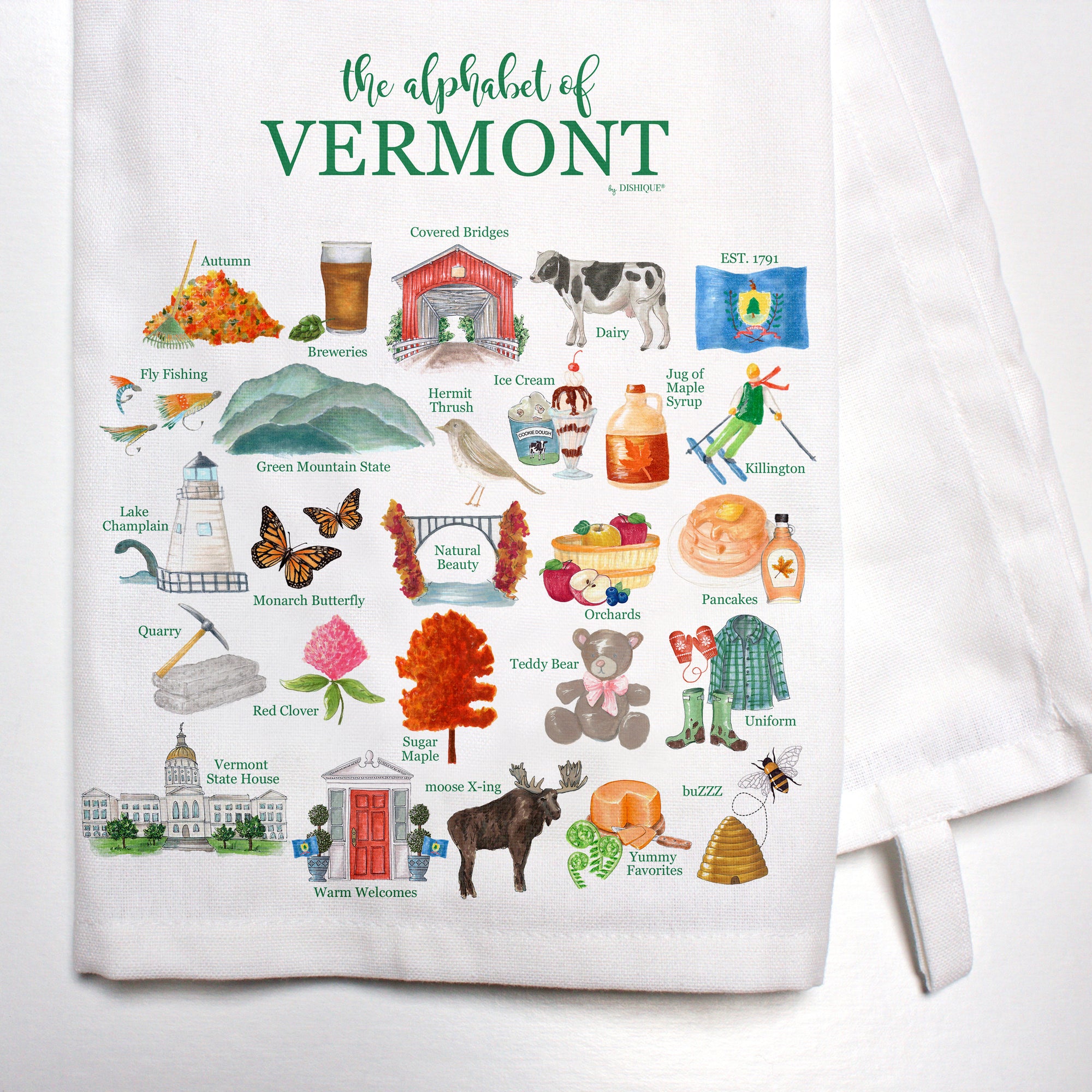 Vermont Alphabet Bar Towel