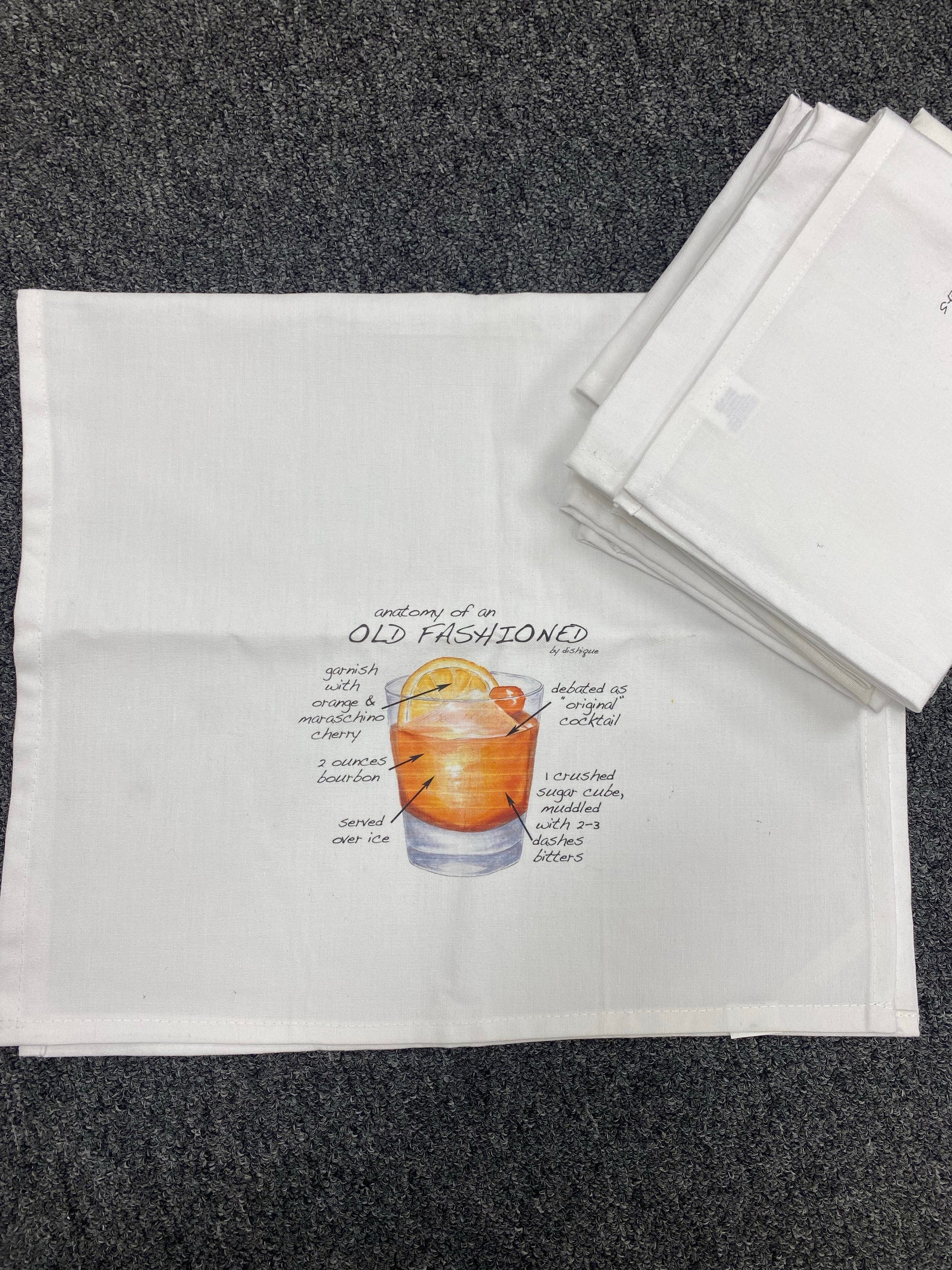 Slightly flawed towel bundle -  Anatomy of an Old Fashioned, 5 towels