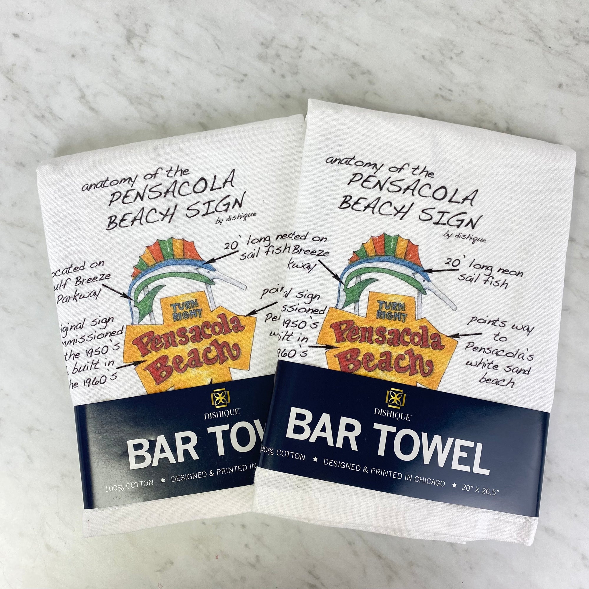 Discontinued towel bundle - Anatomy of the Pensacola Beach Sign - 2 tow